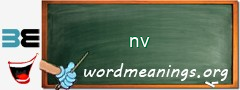 WordMeaning blackboard for nv